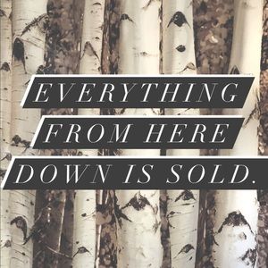 Everything from here is sold